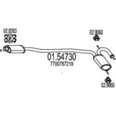 01.54730 MTS Средний глушитель выхлопных газов