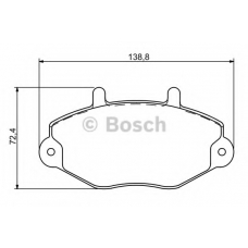 0 986 494 287 BOSCH Комплект тормозных колодок, дисковый тормоз