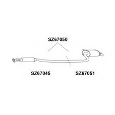 SZ67051 VENEPORTE Глушитель выхлопных газов конечный