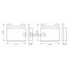 0 986 BB0 015 BOSCH Комплект тормозных колодок, дисковый тормоз