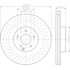 8DD 355 115-011 HELLA PAGID Тормозной диск