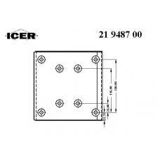 21 9487 00 ICER Комплект тормозных башмаков, барабанные тормоза