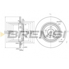 DBB099S BREMSI Тормозной диск