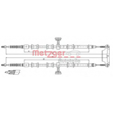 11.5946 METZGER Трос, стояночная тормозная система
