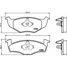 8DB 355 008-351 HELLA Комплект тормозных колодок, дисковый тормоз