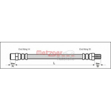 4110333 METZGER Тормозной шланг