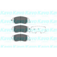 KBP-8004 KAVO PARTS Комплект тормозных колодок, дисковый тормоз