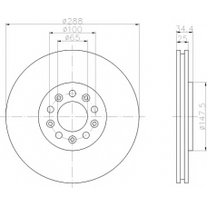 8DD 355 107-612 HELLA PAGID Тормозной диск