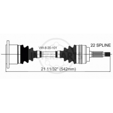 VW-8-20-101 InterParts Приводной вал