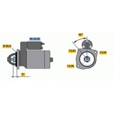 0 001 241 021 BOSCH Стартер