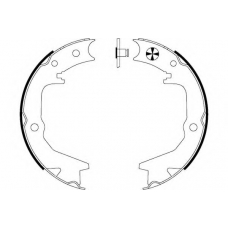 8DA 355 050-631 HELLA Комплект тормозных колодок, стояночная тормозная с