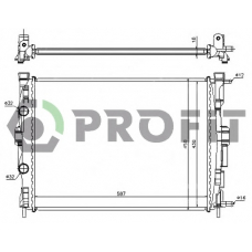 PR 6044A1 PROFIT Радиатор, охлаждение двигателя