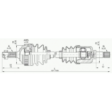 DRS6220.00 OPEN PARTS Приводной вал