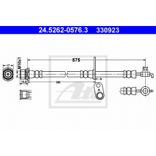 24.5262-0576.3 ATE Тормозной шланг