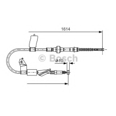 1 987 477 740 BOSCH Трос, стояночная тормозная система