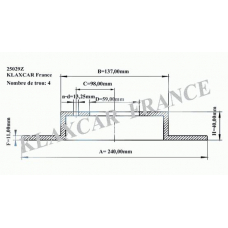 25029z KLAXCAR FRANCE Тормозной диск