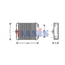 129005N AKS DASIS Теплообменник, отопление салона