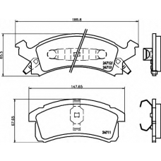 8DB 355 014-261 HELLA Комплект тормозных колодок, дисковый тормоз