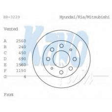 BR-3229 KAVO PARTS Тормозной диск