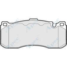 PAD1667 APEC Комплект тормозных колодок, дисковый тормоз