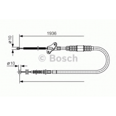 1 987 482 110 BOSCH Трос, стояночная тормозная система