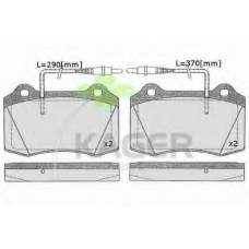 35-0589 KAGER Комплект тормозных колодок, дисковый тормоз
