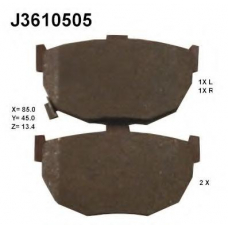 J3610505 NIPPARTS Комплект тормозных колодок, дисковый тормоз