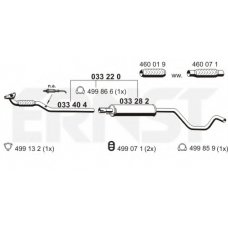 033220 ERNST Средний глушитель выхлопных газов