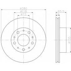 8DD 355 108-991 HELLA Тормозной диск