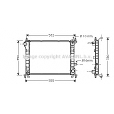 FDA2263 AVA Радиатор, охлаждение двигателя