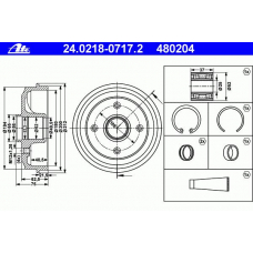 24.0218-0717.2 ATE Тормозной барабан