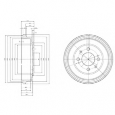 BF280 DELPHI Тормозной барабан