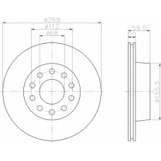 8DD 355 103-851 HELLA Тормозной диск