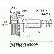 OJ-0240 InterParts Шарнирный комплект, приводной вал