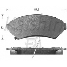 D10006 KAISHIN Комплект тормозных колодок, дисковый тормоз