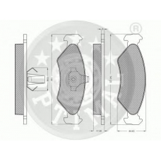 10148 OPTIMAL Комплект тормозных колодок, дисковый тормоз