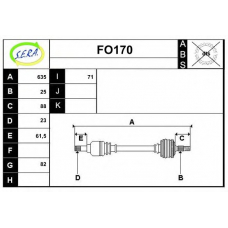 FO170 SERA Приводной вал