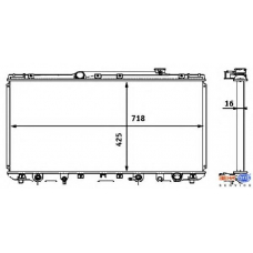 8MK 376 708-361 HELLA Радиатор, охлаждение двигателя