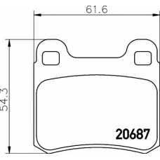 8DB 355 007-321 HELLA Комплект тормозных колодок, дисковый тормоз