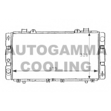 101025 AUTOGAMMA Радиатор, охлаждение двигателя