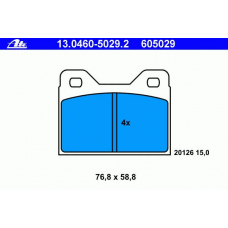 13.0460-5029.2 ATE Комплект тормозных колодок, дисковый тормоз