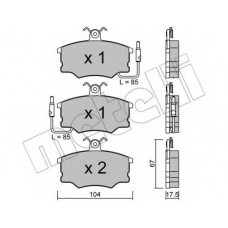 22-0053-0 METELLI Комплект тормозных колодок, дисковый тормоз
