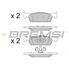 BP3512 BREMSI Комплект тормозных колодок, дисковый тормоз