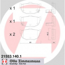 21553.140.1 ZIMMERMANN Комплект тормозных колодок, дисковый тормоз