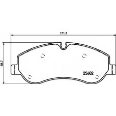 MDB3369 MINTEX Комплект тормозных колодок, дисковый тормоз