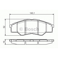 0 986 TB3 173 BOSCH Комплект тормозных колодок, дисковый тормоз