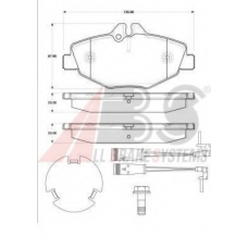 P 50 049 ABS Комплект тормозных колодок, дисковый тормоз