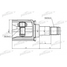 PCV1427 PATRON Шарнирный комплект, приводной вал