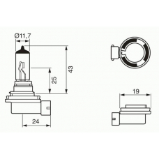 1 987 302 084 BOSCH Лампа накаливания, противотуманная фара