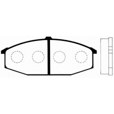 J PA-234AF JAPANPARTS Комплект тормозных колодок, дисковый тормоз